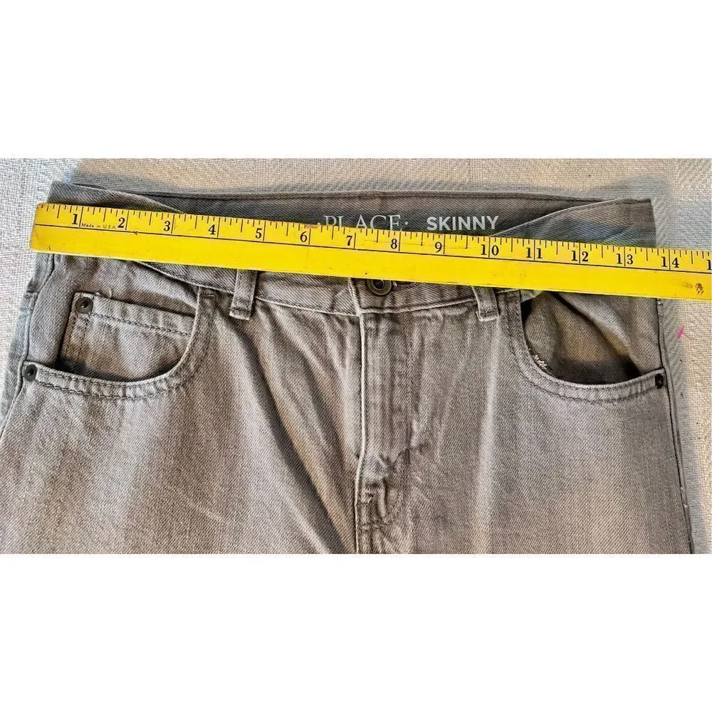 NWT The Children's Place Boys Skinny Jeans - Dove Gray Size 14